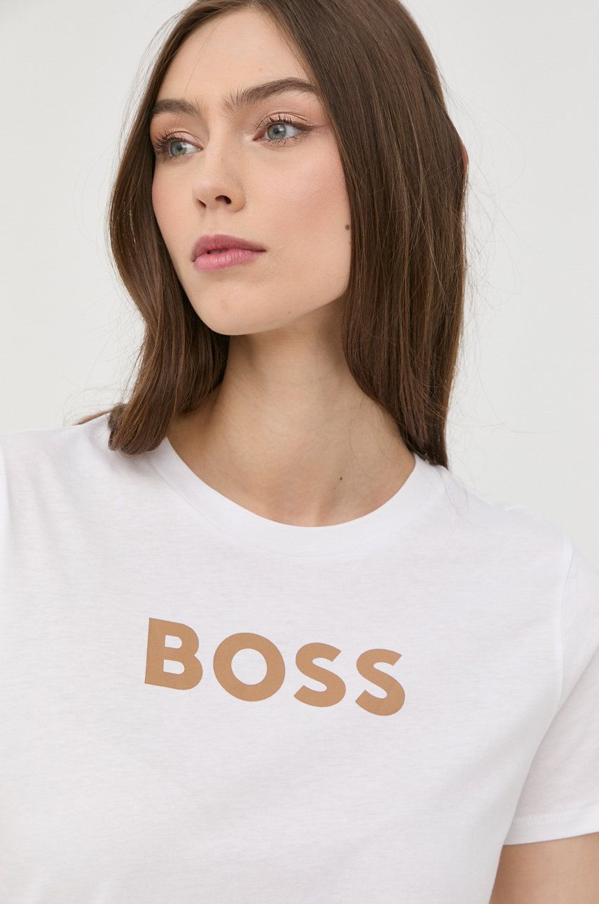 BOSS tricou din bumbac culoarea alb 2023 ❤️ Pret Super answear imagine noua 2022