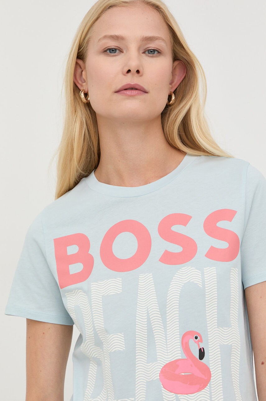 

Памучна тениска Boss, Син