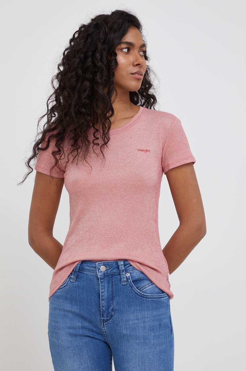 Wrangler tricou femei, culoarea rosu
