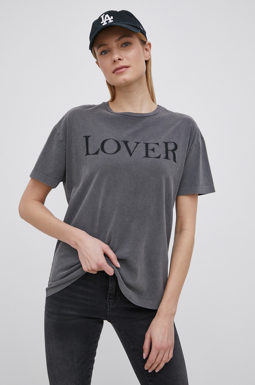 

Хлопковая футболка Vero Moda цвет чёрный
