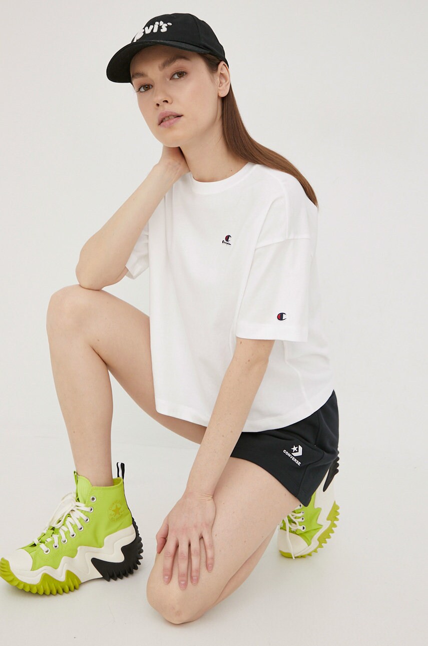 Champion tricou din bumbac 114930 culoarea alb