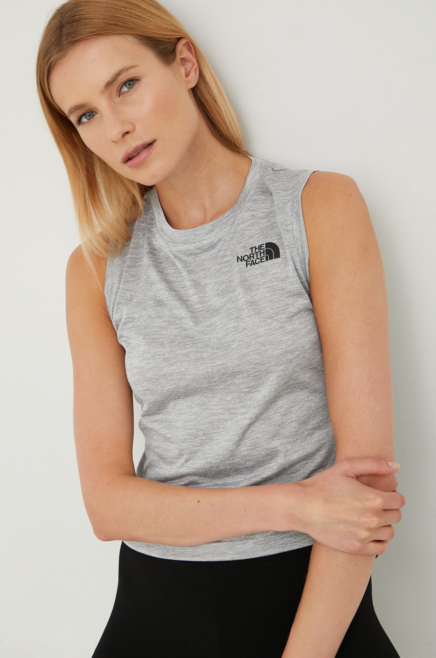 

Спортивный топ The North Face Mountain Athletics женский цвет серый