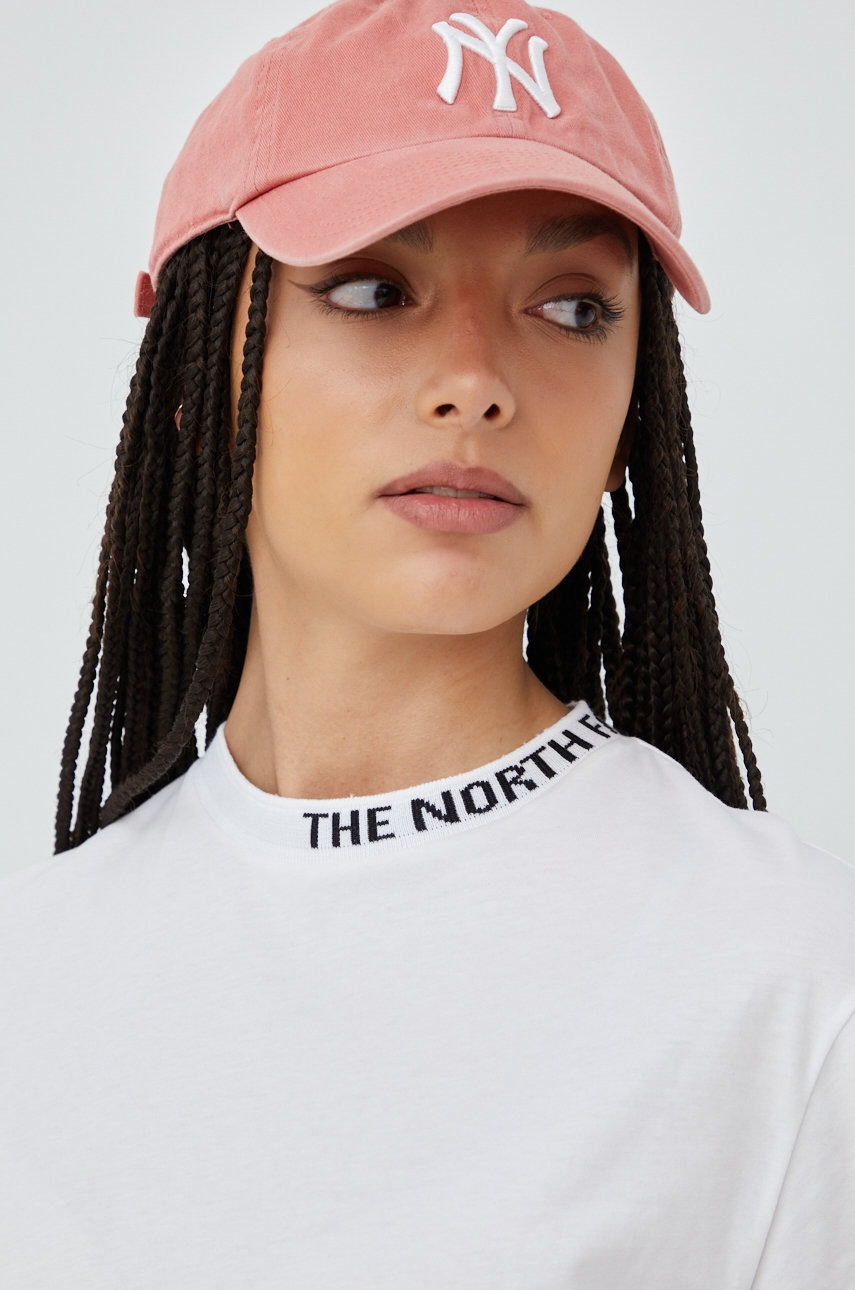 

Бавовняна футболка The North Face колір білий