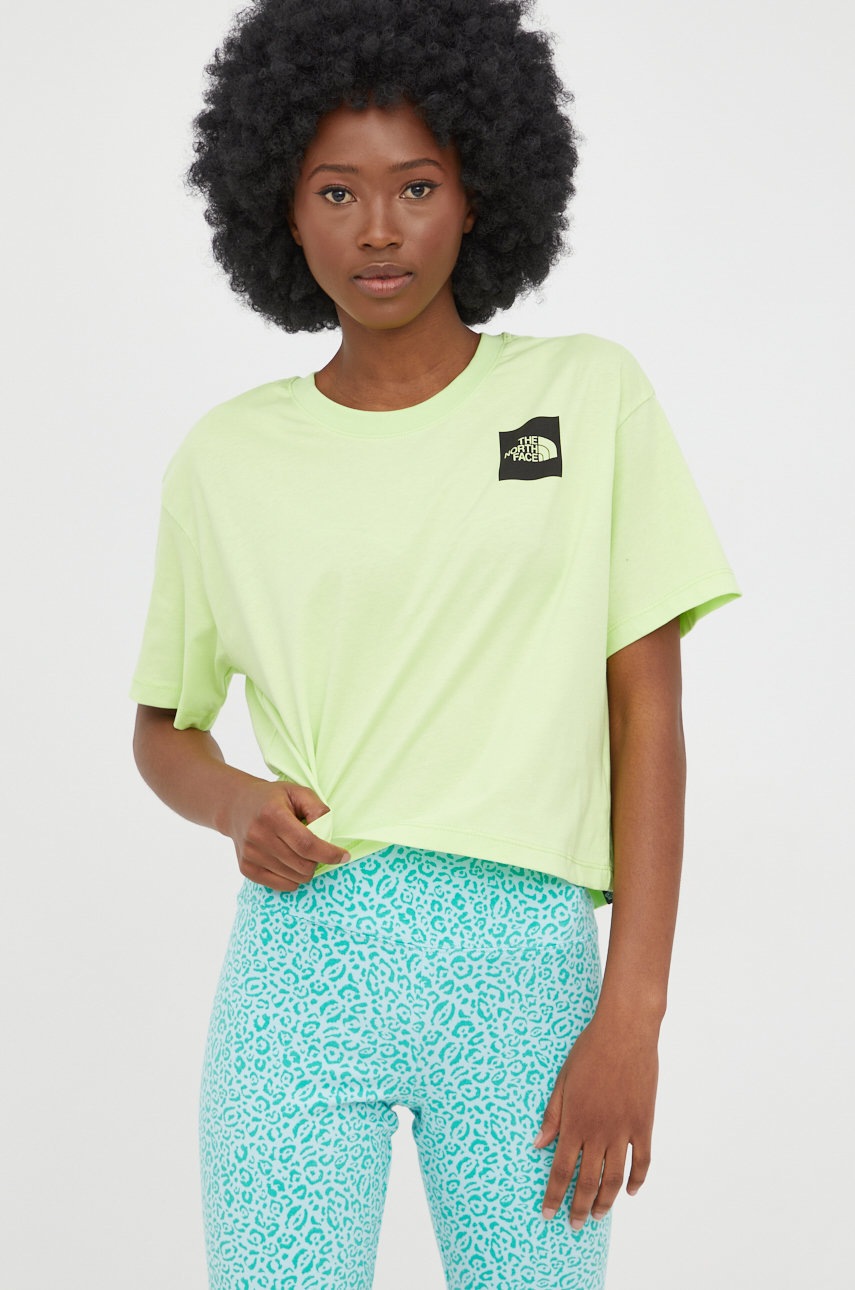 

Памучна тениска The North Face в зелено, Зелен