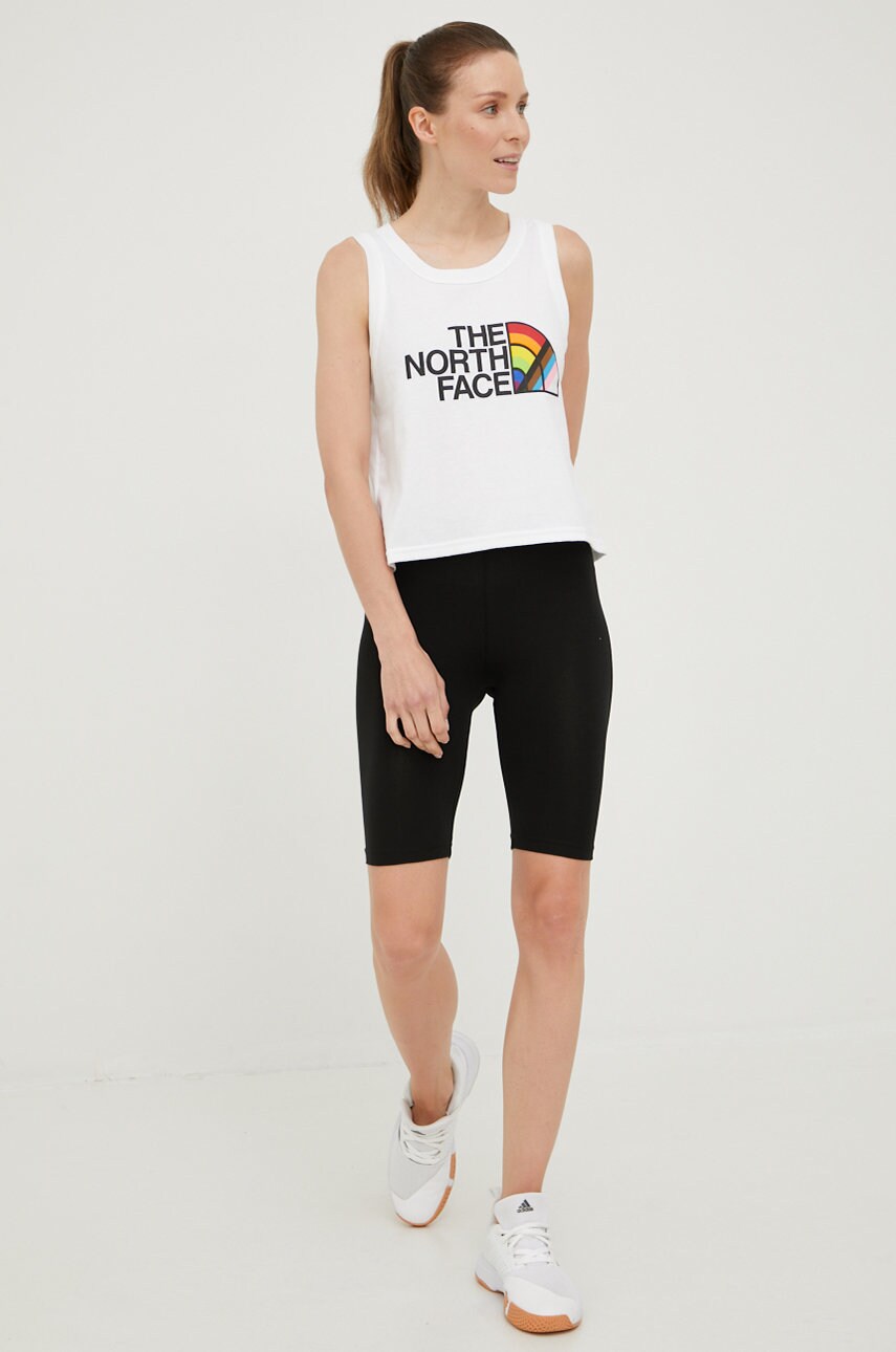 The north face top din bumbac pride culoarea alb