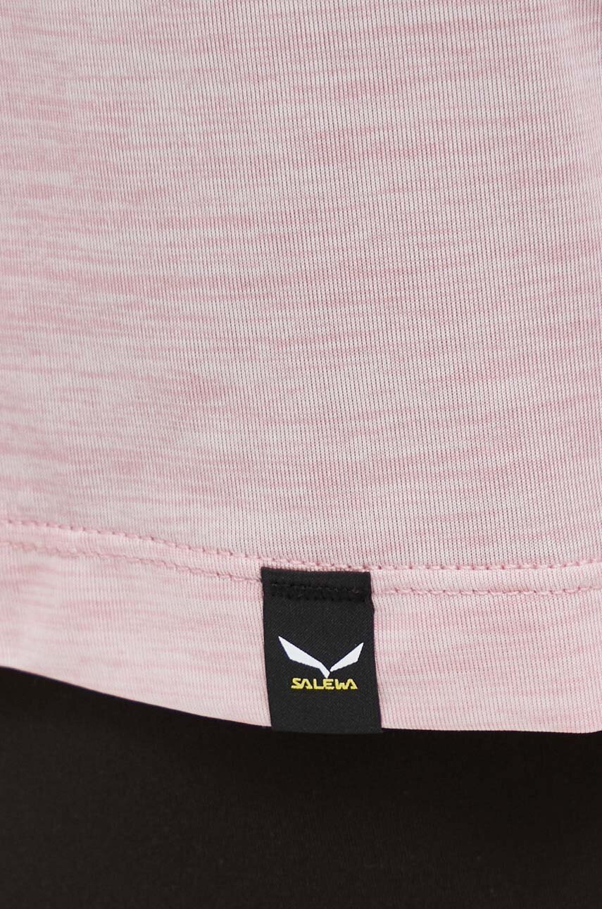 Αθλητικό μπλουζάκι Salewa Puez Melange χρώμα: ροζ φωτογραφία