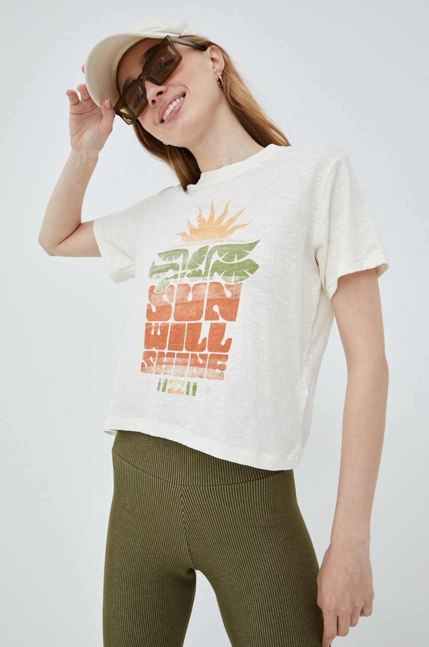 

Памучна тениска Billabong в бежово, Бежов