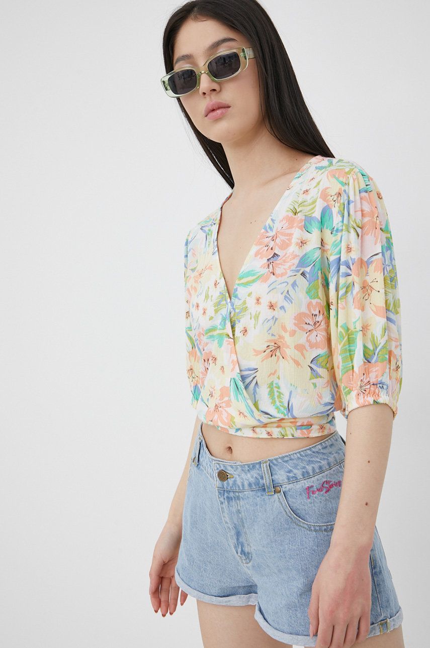 Billabong bluza femei, in modele florale answear.ro