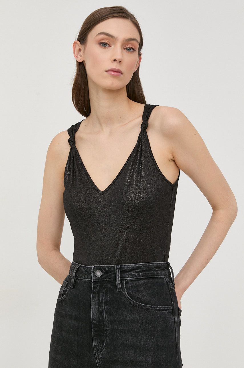 Morgan top femei, culoarea negru imagine reduceri black friday 2021 answear.ro
