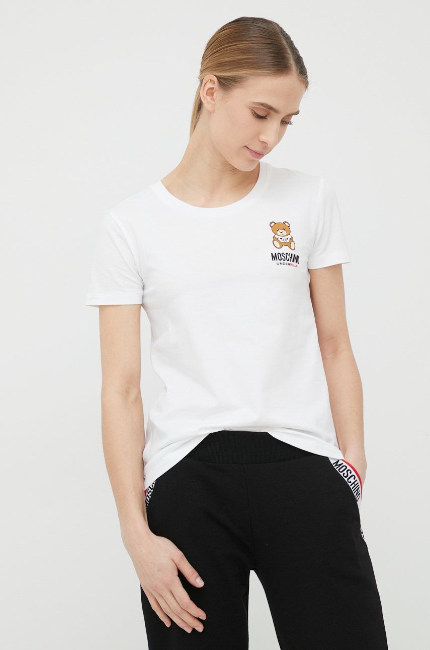 Moschino Underwear t-shirt piżamowy damski kolor biały
