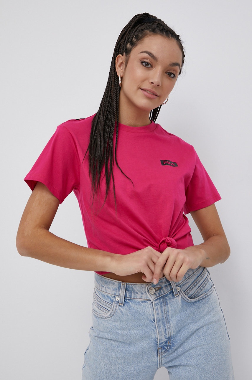 

Памучна тениска Fila в лилаво, Виолетов