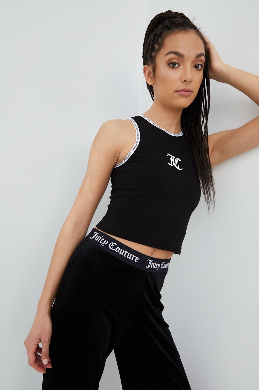 

Топ Juicy Couture дамски в черно, Черен