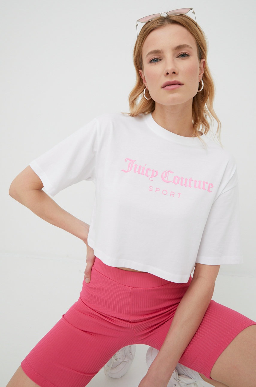 Juicy Couture tricou femei, culoarea alb