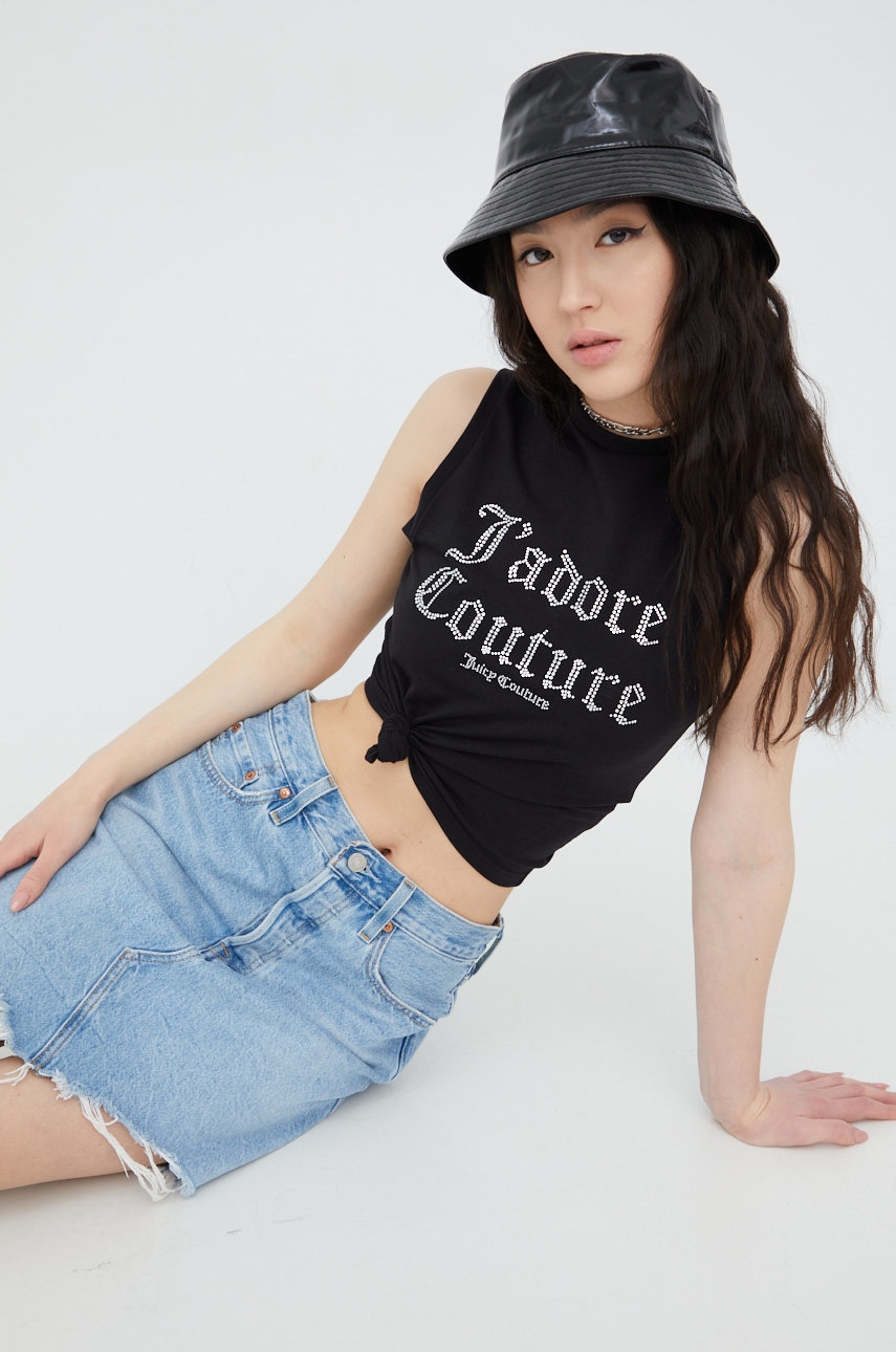 Juicy couture top femei, culoarea negru