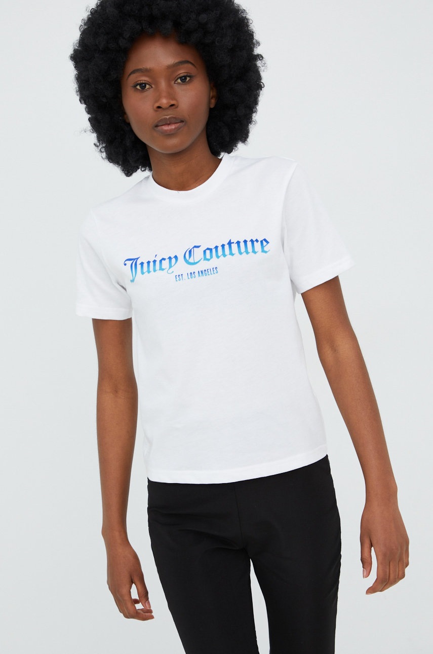 

Тениска Juicy Couture в бяло, Бял
