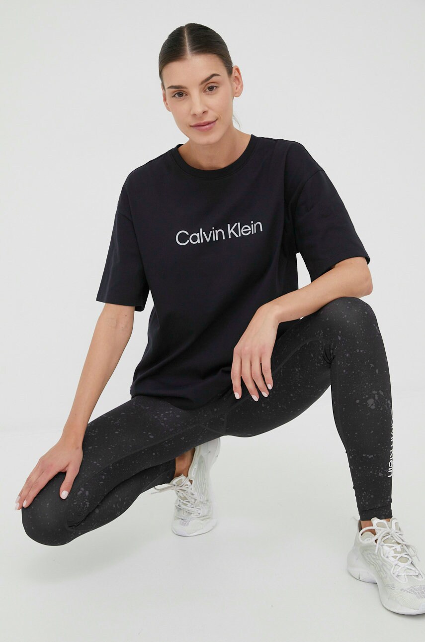 

Тениска за трениране Calvin Klein Performance в черно, Черен
