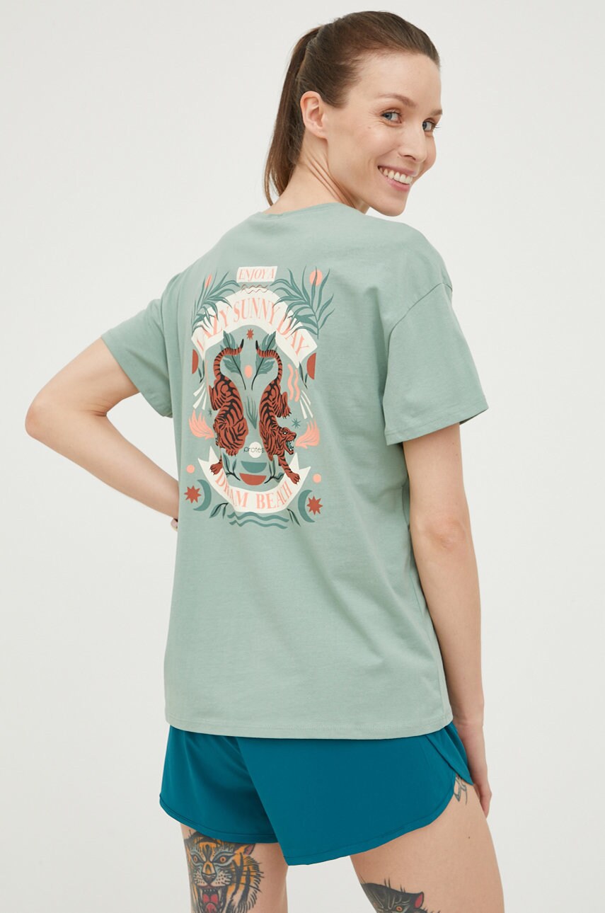 Protest tricou din bumbac culoarea verde