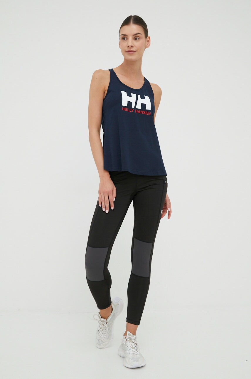 

Хлопковый топ Helly Hansen цвет синий