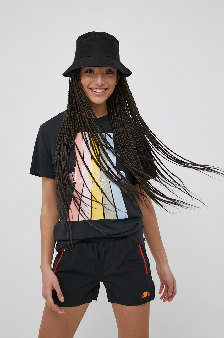 

Памучна тениска Ellesse в черно, Черен