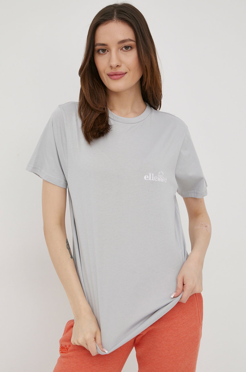 

Хлопковая футболка Ellesse цвет серый