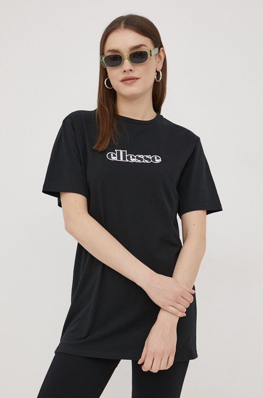 

Памучна тениска Ellesse в черно, Черен