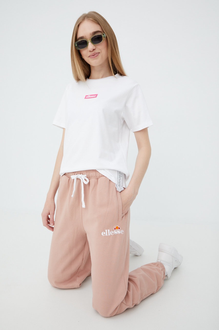 

Хлопковая футболка Ellesse цвет белый