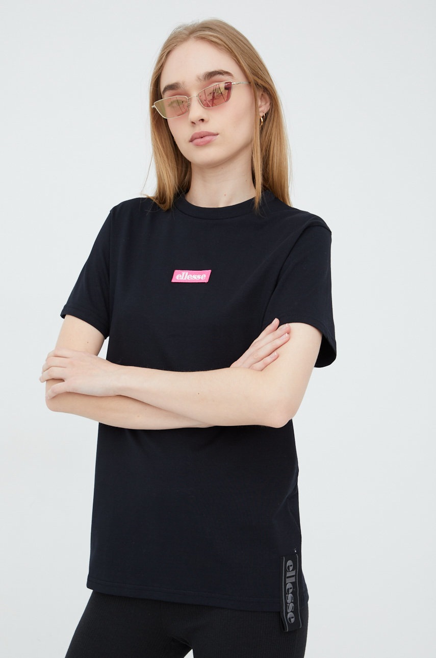 

Памучна тениска Ellesse в черно, Черен