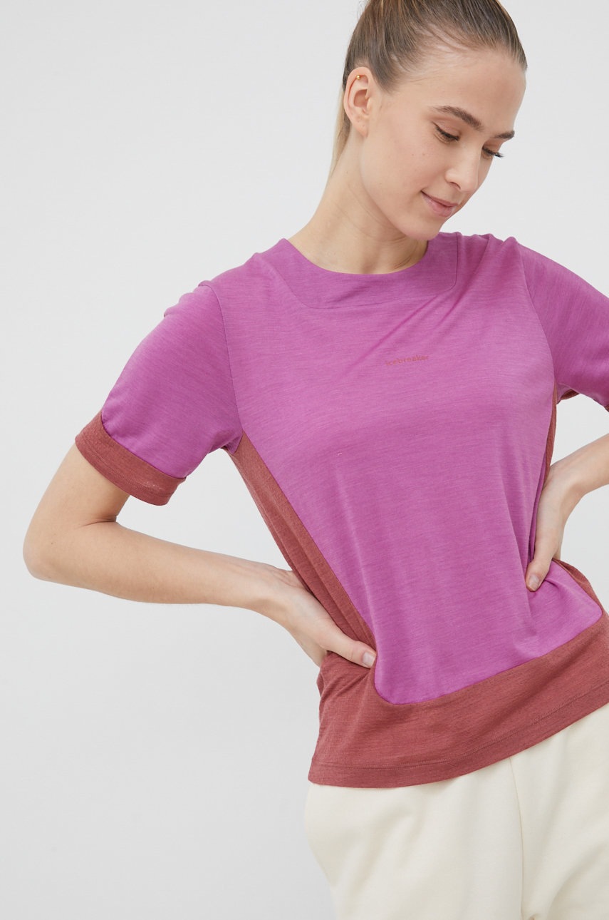 

Спортна тениска Icebreaker Zoneknit в лилаво, Виолетов