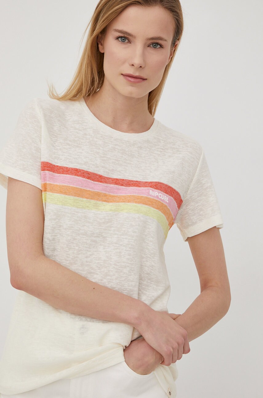 Rip curl tricou femei, culoarea bej