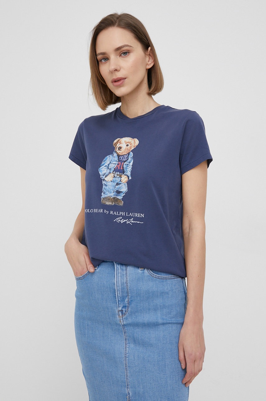

Памучна тениска Polo Ralph Lauren в тъмносиньо, Тъмносин