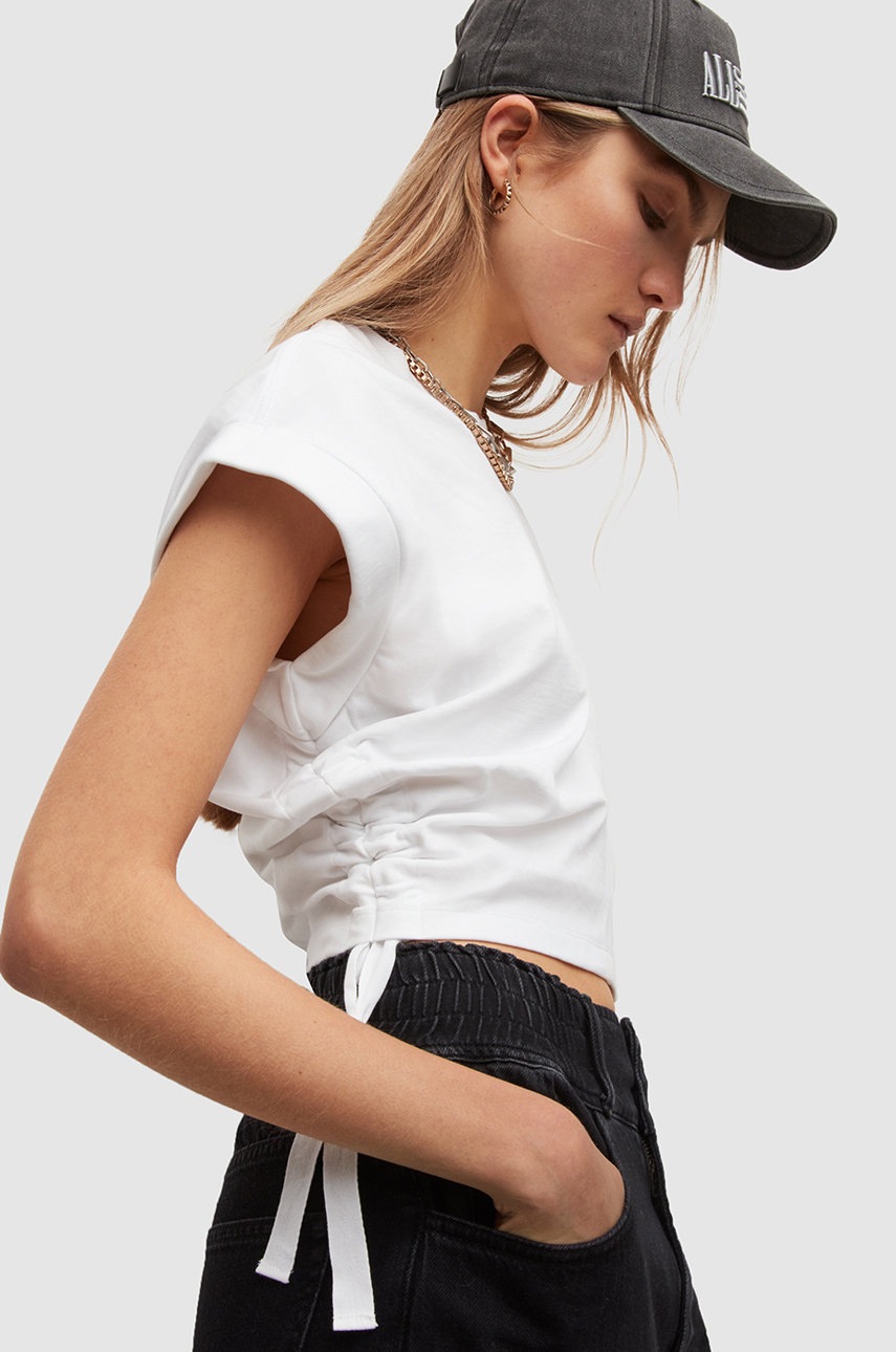 

Бавовняна футболка AllSaints колір білий