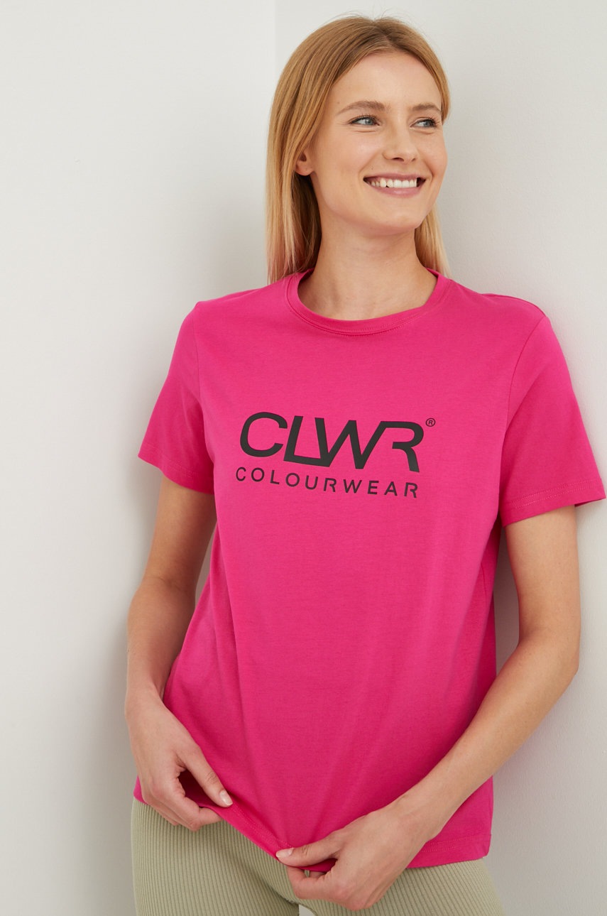 

Бавовняна футболка Colourwear колір рожевий