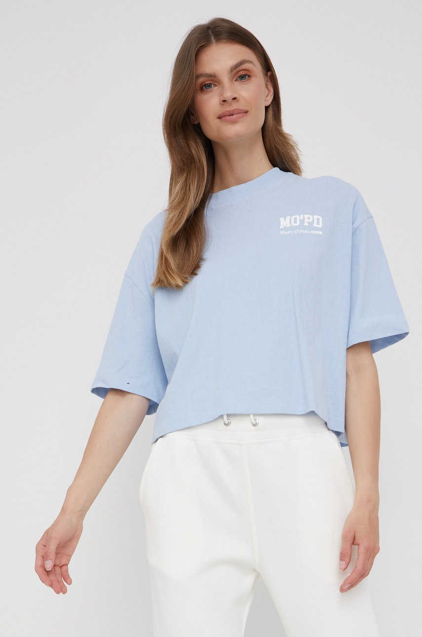 

Памучна тениска Marc O'Polo Denim, Син