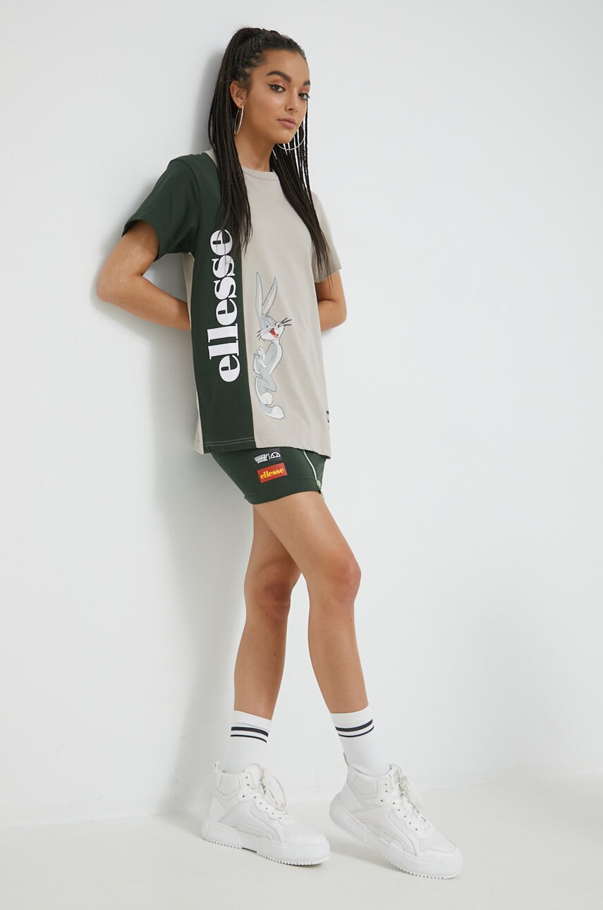 

Хлопковая футболка Ellesse X Looney Tunes цвет серый