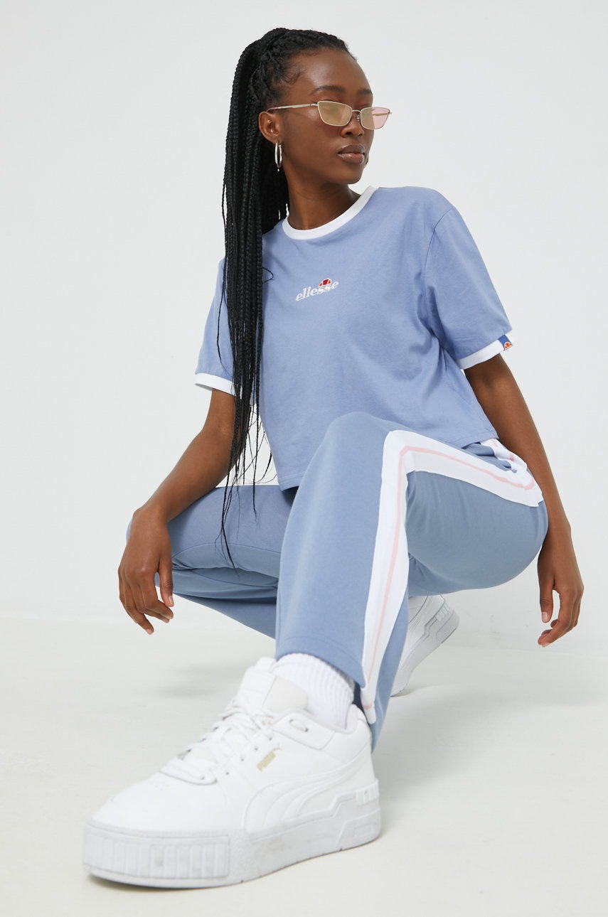 

Бавовняна футболка Ellesse колір фіолетовий