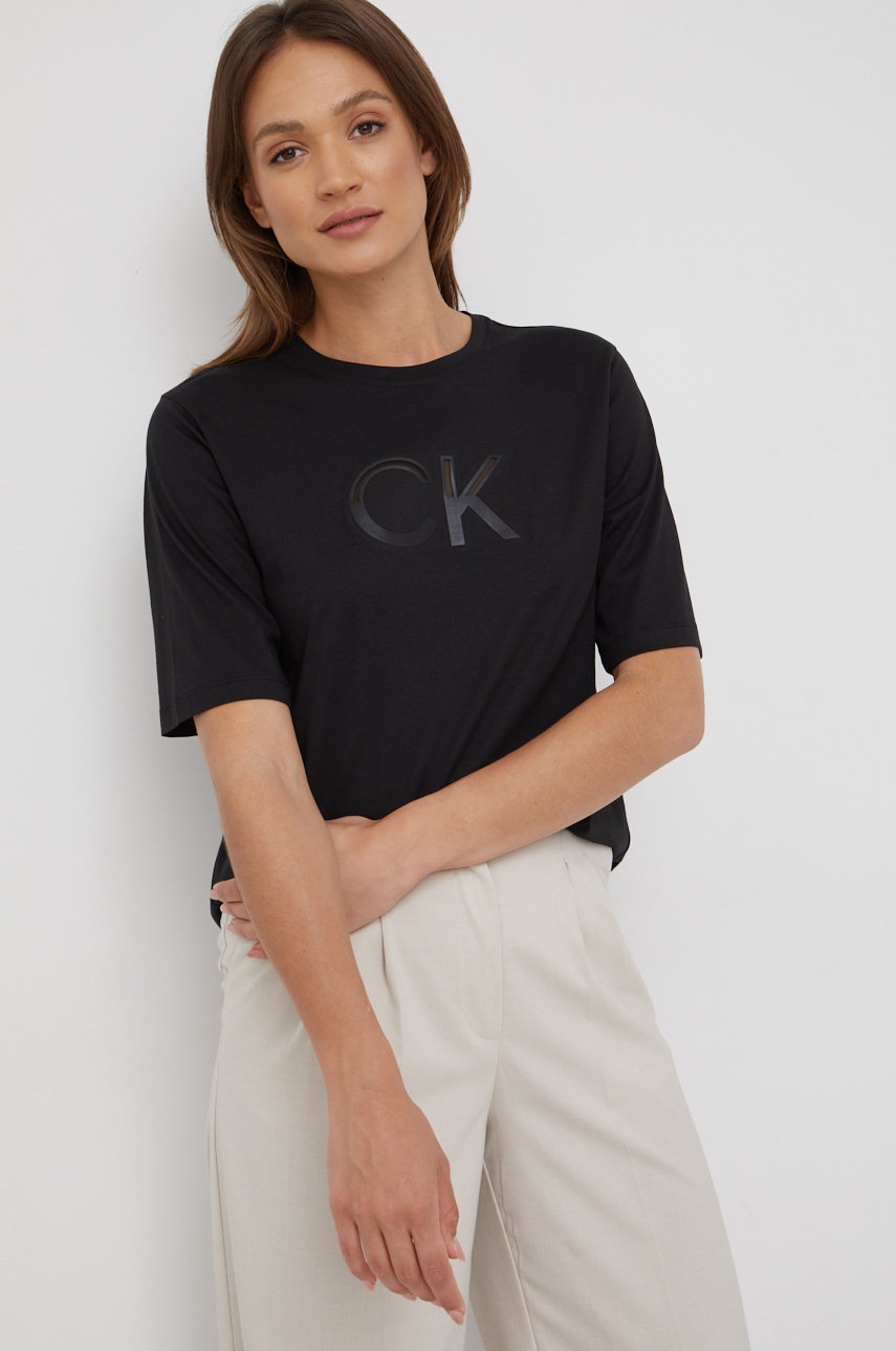 

Тениска Calvin Klein в черно, Черен
