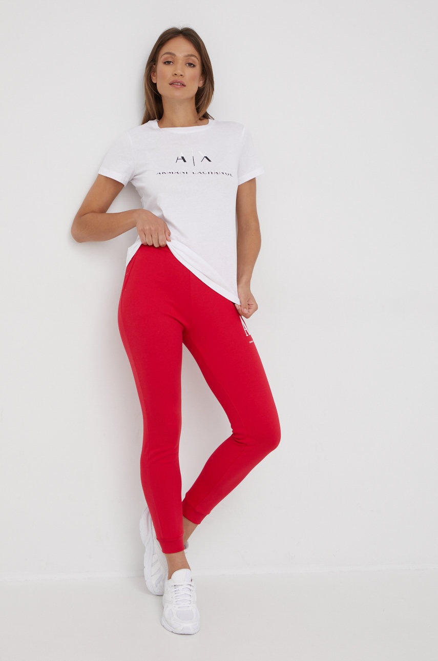 

Хлопковая футболка Armani Exchange цвет белый