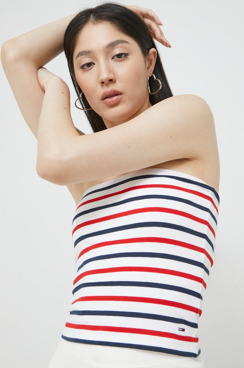 

Топ Tommy Jeans дамски в червено, Червен