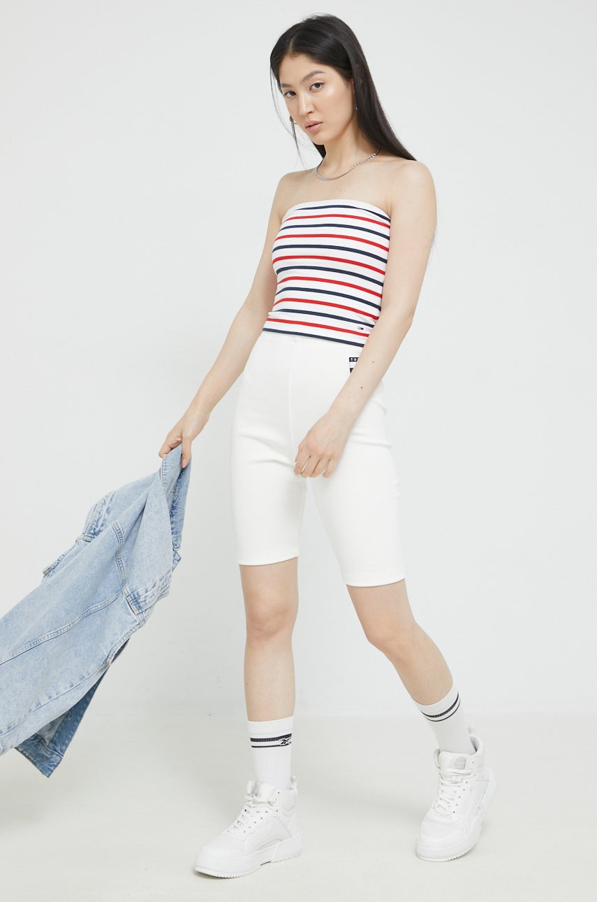 

Топ Tommy Jeans жіночий колір червоний