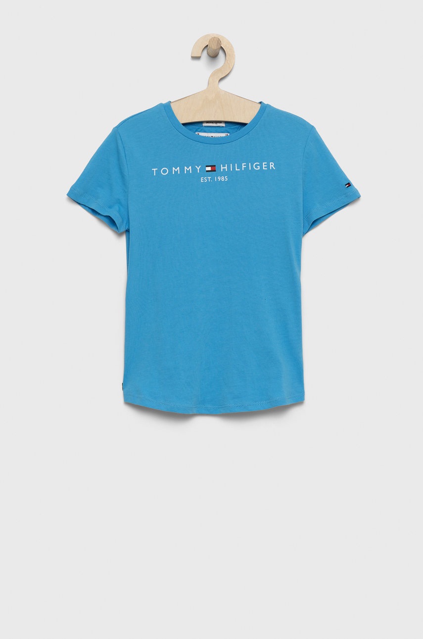 

Детска памучна тениска Tommy Hilfiger, Син