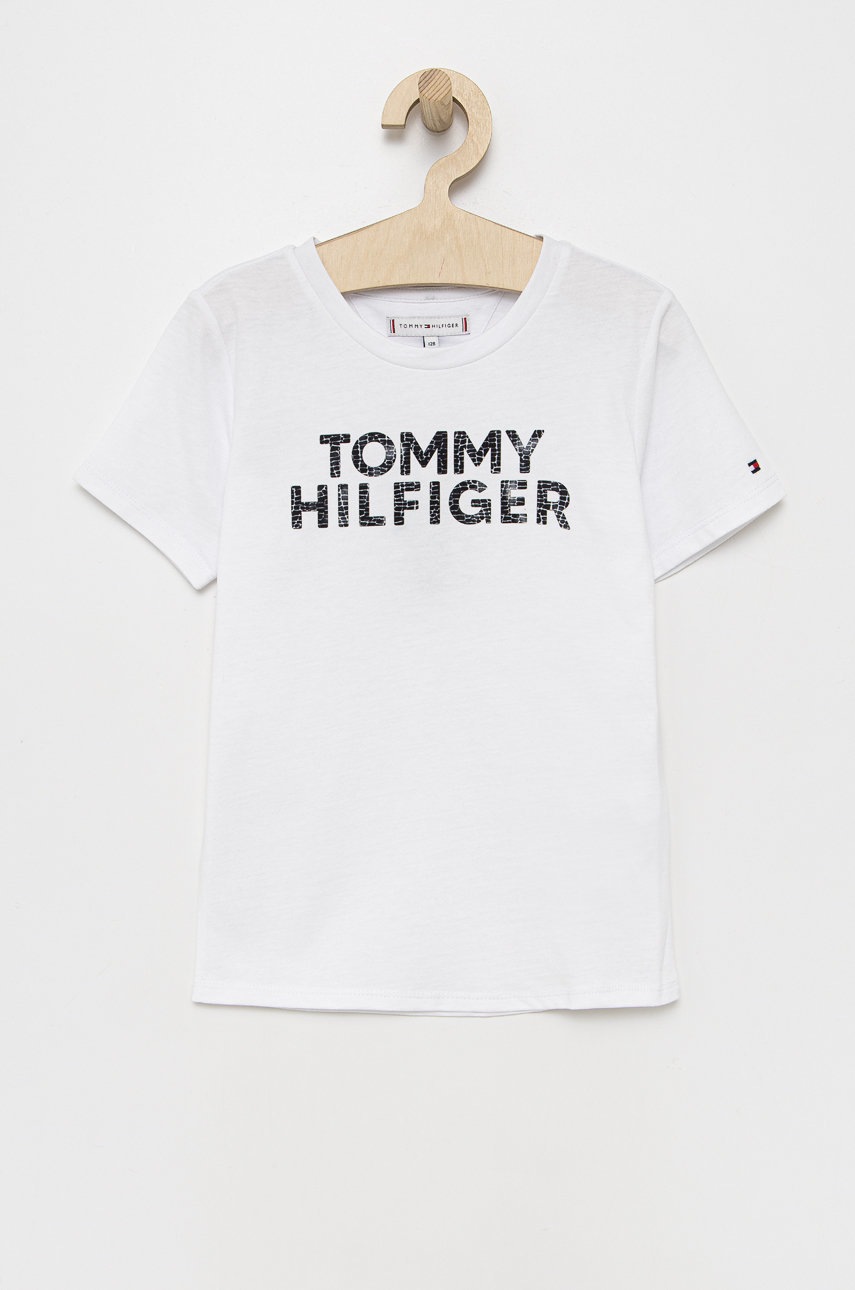 

Детска тениска Tommy Hilfiger в бяло, Бял