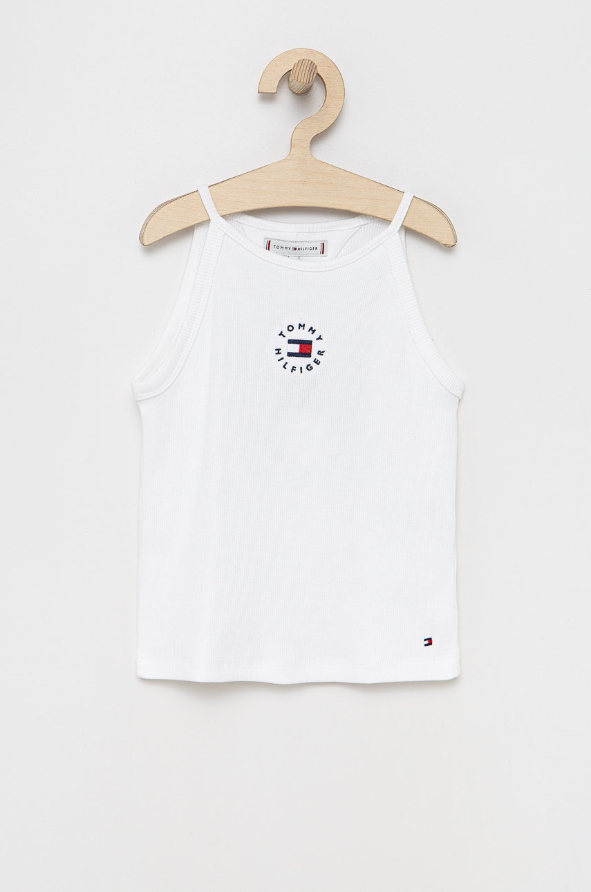 

Детски топ Tommy Hilfiger в бяло, Бял