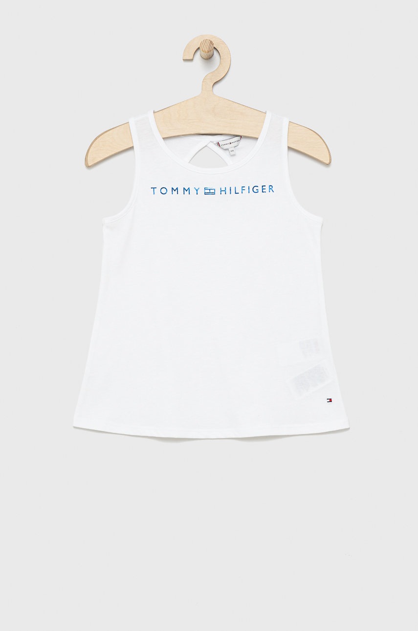 

Детски топ Tommy Hilfiger в бяло, Бял
