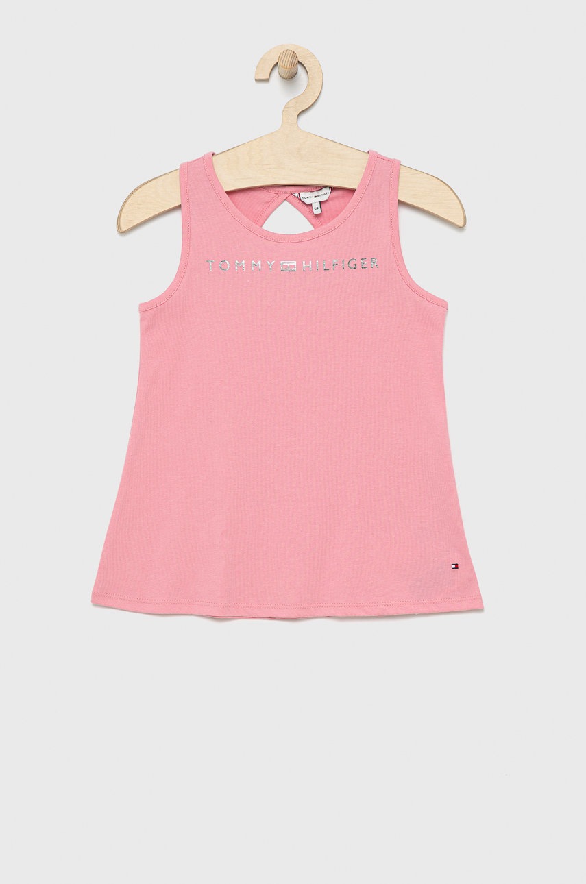 

Детски топ Tommy Hilfiger в розово, Розов