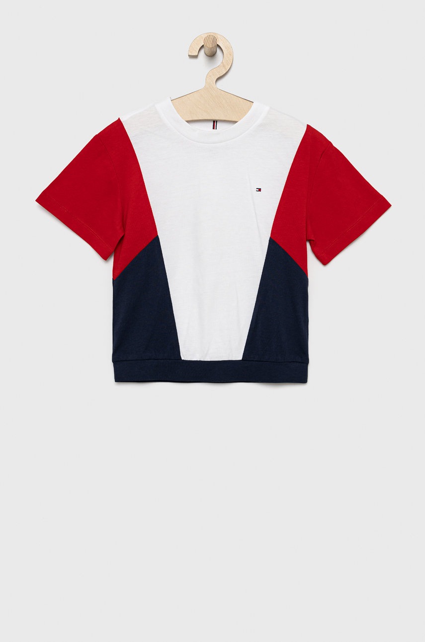 

Детска памучна тениска Tommy Hilfiger, Многоцветен