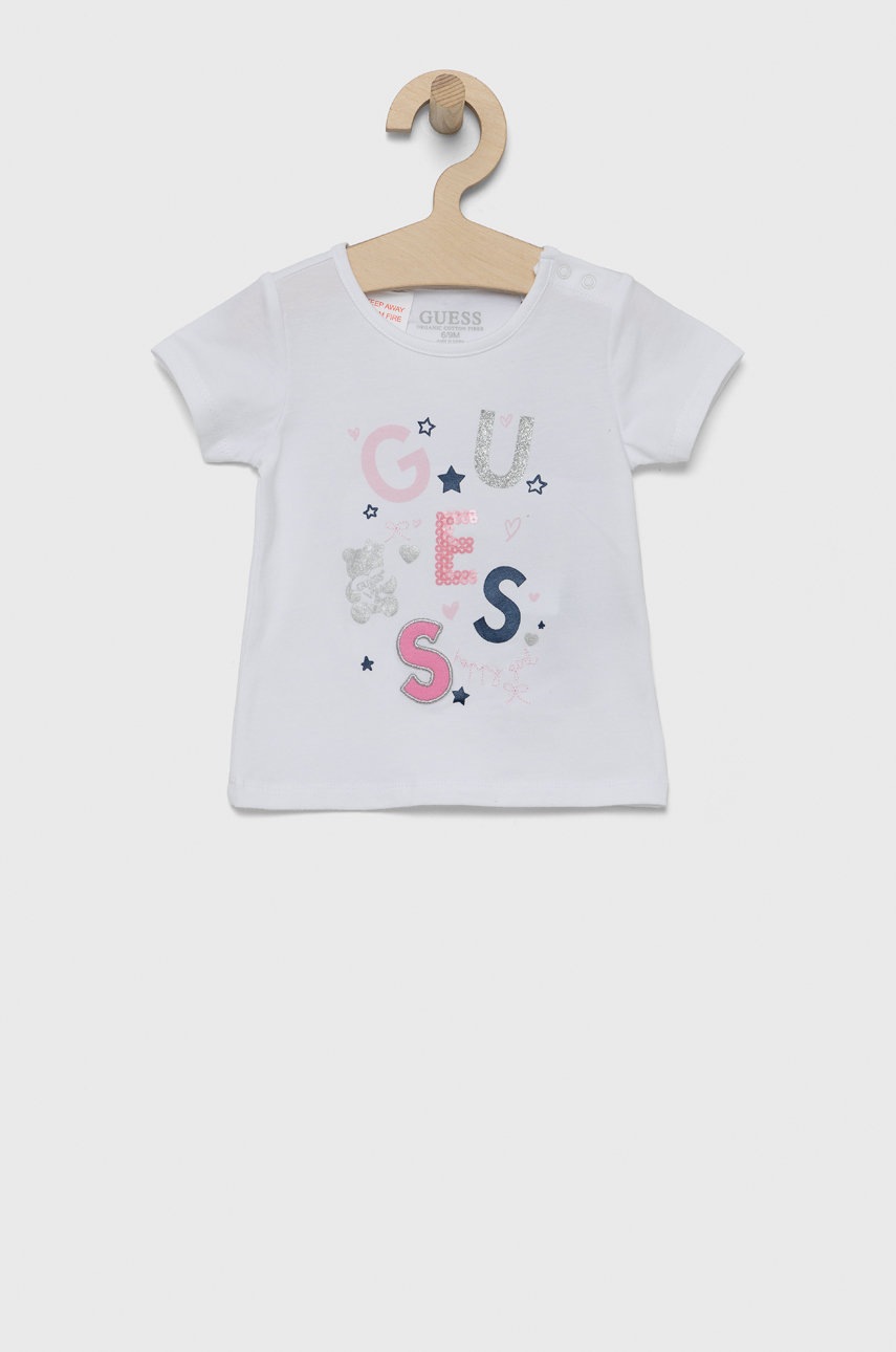

Детска тениска Guess, Бял