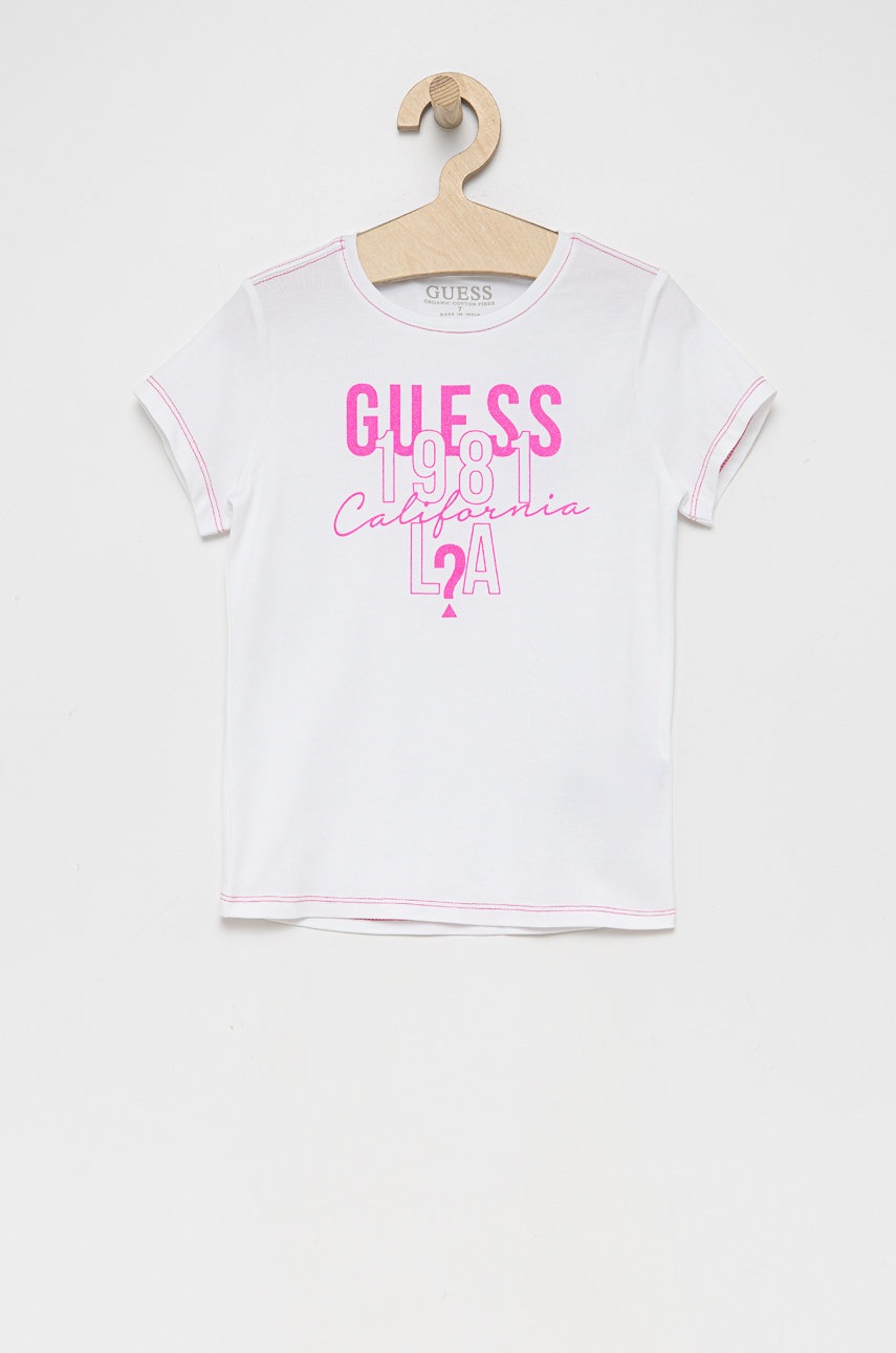 

Детска тениска Guess в бяло, Бял