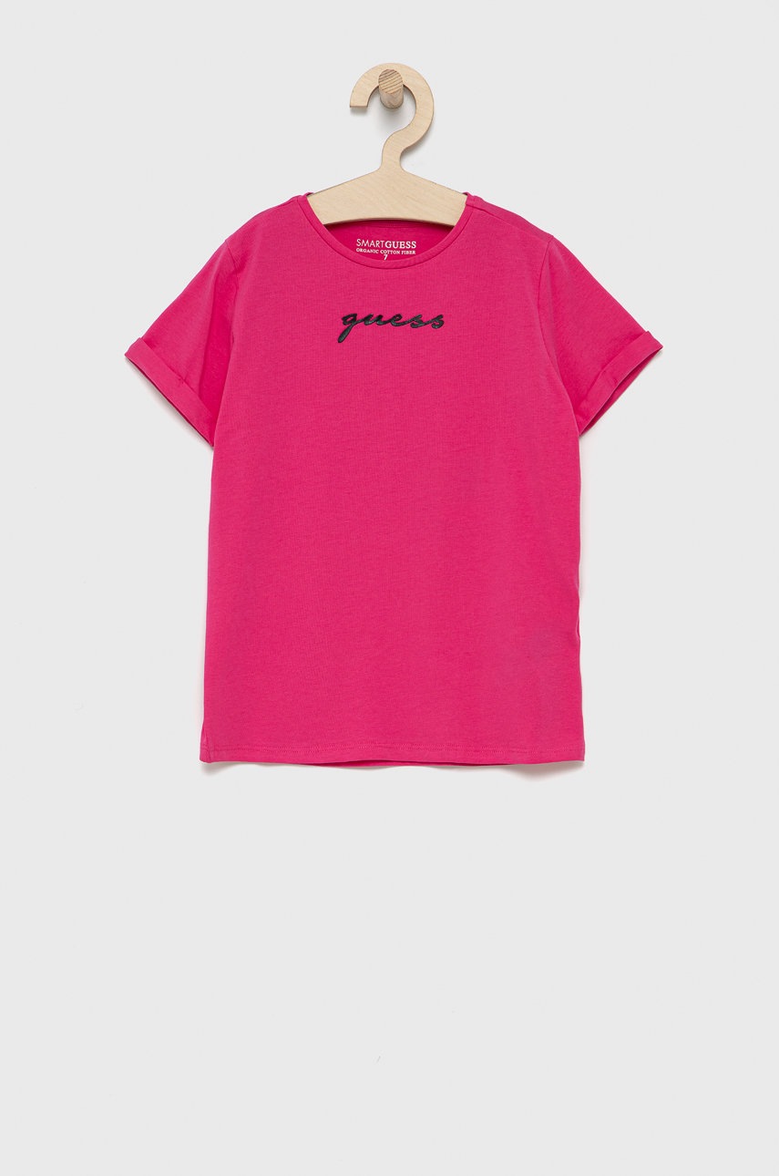 

Детска тениска Guess в розово, Розов