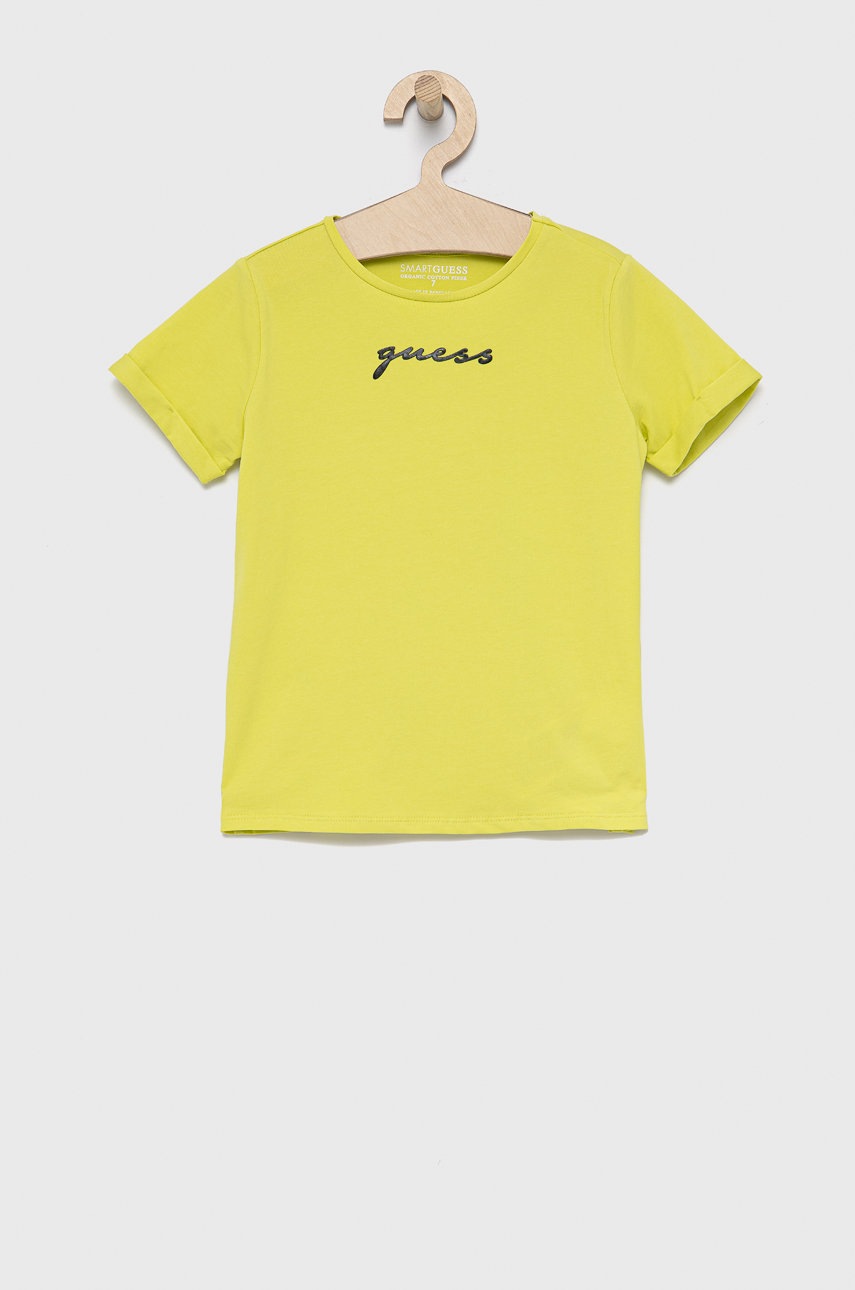 

Детска тениска Guess в зелено, Зелен