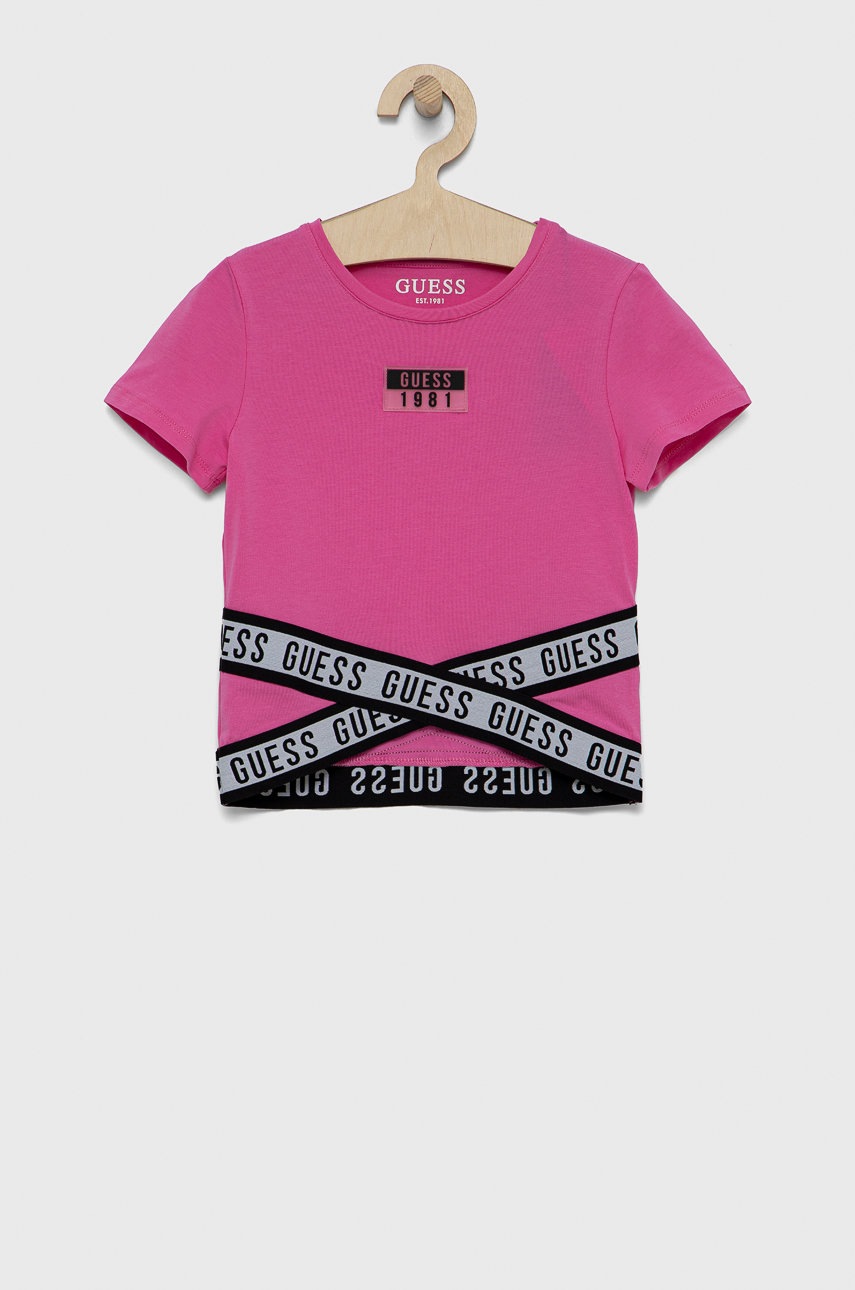 

Детска тениска Guess в розово, Розов